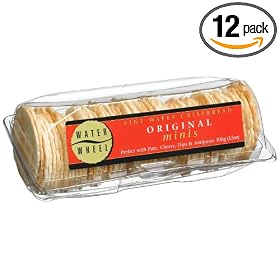 Waterwheel Fine Wafer Crispbread, Original Minis, 3.5-Ounce Boxes (Pack of 12)