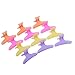 Anself 12pcs Plastic Colorful Transparent Hairdressing Tool Butterfly Hair Claw Salon Section Clip Clamps