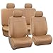 FH-PU001114 PU Leather Car Seat Covers Solid Tan color
