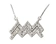 .40ctw Diamond Aquarius Zodiac Pendant 14K White Gold (Jan 20 - Feb 18)