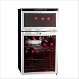 28-Bottle Dual Zone Wine and Beverage Refrigerator (Black/Platinum) (33.25H x 18.75W x 17.5D)