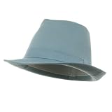 Canvas Fedora Hat / Lt Blue W19S70D
