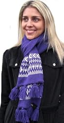 Handmade Winter Alpaca Scarf - Andean Plum (Large) [Apparel]