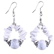 EXP Handmade White / Grey Howlite & Antiqued Silver Dangle Earrings