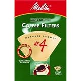 Melitta U S A Inc 624412 No. 4 Cone Natural Brown Paper Filter