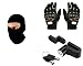 Auto Pearl Premium Quality Bike Accessories Combo Of Balaclava Black Face Mask Net For Bike Riding Sunscreen Dust Proof Mask. & Pro Biker Skid Proof Full Finger Racing Gloves Black 1 Pair. & Premium Quality Bike Disc Brake Lock Disc Lock Posh Lock. RS.999.00