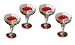 ArtisanStreet's Red Chili Margarita Glasses. Set of 4. Hand Painted, Made to Order, Signed