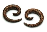 8g 3mm Acrylic Leopard Cheetah Animal Print Spiral Stretcher Expander Ear Gauge Plug Taper (Sold By Pair)