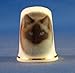 Porcelain China Collectable Thimble - Ragdoll Cat -- Free Gift Box