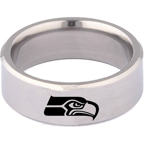 Team Titanium Seattle Seahawks 8mm Titanium Ring 12.5