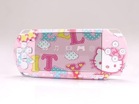 PHELLO KITTY-PINK SP (Slim) Dual Colored Skin Sticker, PSP 2000