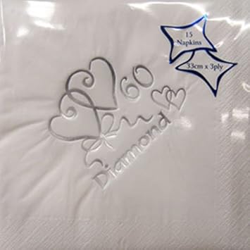 60th wedding anniversary napkin rings