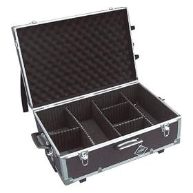 Click here to buy Savage Aluminum Carry Case with Wheels and Extendable Pulling Handle, Partition Interior by Savage.
