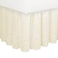 Eyelet 18" Bone Bedskirt - Ivory