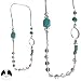 SG Paris Long Necklace 96cm Turquoise Bleu Turquoise Necklace Long Necklace Mixed Natural Material W