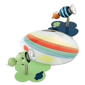 Eglo 88402A Taya, Multi-Colored, 3-Light Children's Light Fixture by Eglo