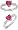 Color CZ Rings - Ruby Red Heart Design Solitaire Cubic Zirconia Ring