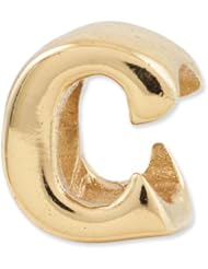 Sterling Silver Gold-plated Reflections Letter C Bead