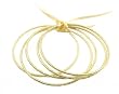 Bracelet - B233 - 5Pc Bangle Set - Size S (65mm) ~ Frosty Gold