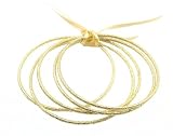 Bracelet - B233 - 5Pc Bangle Set - Size S (65mm) ~ Frosty Gold