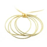 Bracelet - B233 - 5Pc Bangle Set - Size S (65mm) ~ Frosty Gold
