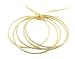 Bracelet - B226 - 5pc Bangle Set - Size Lg (70mm) ~ Frosty Gold Tone