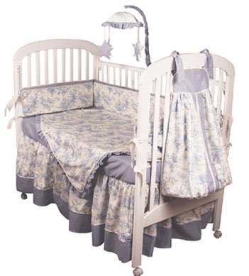 Kitchen: 4 Piece Crib Bedding Set  Etoile Blue 