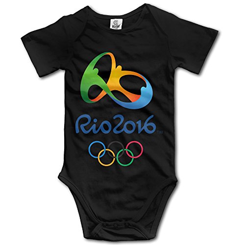 Baby Onesie 2016 Summer Olympics Logo Short Sleeve Baby Cute Logo Print Romper