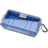 Pelican 1060 Blue Clear Micro Case with Clear Lid and Carabiner