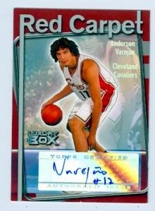 Anderson Varejao Autographed/Hand Signed Basketball Card (Cleveland Cavaliers) 2005 Luxury Box #RC-A