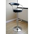 2 Black & Steel Finish Adjustable Omicron Bar Stools