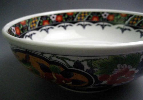 艶やかな鳥と花が豪華♪　花鳥6寸　18.3cm　ラーメン丼　【美濃焼】