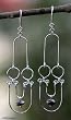 Garnet earrings, 'Captive'