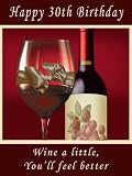 30th Birthday Gift Wine Label - Wine a Little