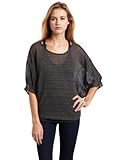 Ella moss Women's Tara Short Sleeve Top, Charcoal, X-Small