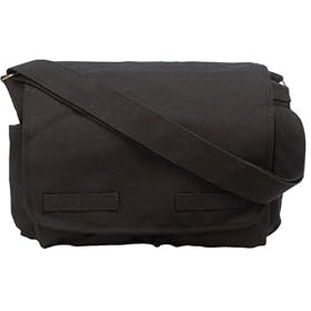 Heavyweight Black Classic Messenger Bag