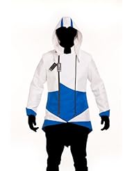 Apparel: Hoodie Costume Jacket Coat - independently designed by WitBuy designers,White with Blue (Men-Large) - WitBuy