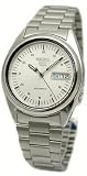 Stainless Steel Seiko 5 Automatic Dress White Dial