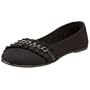 On Your Feet Women's Ciao Bella Twill Flat,Black,8.5 M US