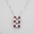 Necklace With 2.95ctw Precious Stones - Genuine Garnets and Topazes Well Made in 925 Sterling silver. Total item weight 5.5g Length 16in