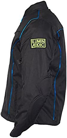 Armor Motorcycle Racing Kevlar Waterproof Jacket (Large, Blue Piping)