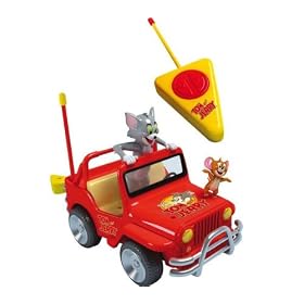 LANSAY 4X4 Radiocommand� Tom & Jerry + Chargeur universel pour piles non rechargeables (Voitures t�l�command�es pack bundle)
