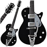 G6128T Duo Jet Hollow Body Electric Guitar (Black, Bigsby)