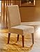 Sure Fit Dining Chair Slipcover Stretch Pinpoint Cream (For Armless Dinning Chairs)