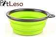 Pet Leso 2pcs Pop-up Pet Bowl Travel Bowl Water Feeder Bowl Portable Bowl For Dogs Cats -Green