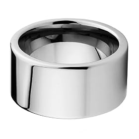 12mm Flat Tungsten Carbide COMFORT-FIT Wedding Band Ring (Size 8 to 15) - Size 8
