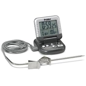 Polder Digital In-Oven Thermometer/Timer, Graphite