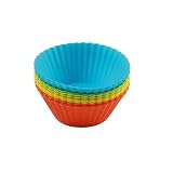 Miniamo Brights Set of 12 Asst Coloured Silicone Cup Cake Cases with free cookie cutter  from Miniamo