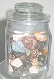 Mini Square Glass Jar with Candy Rocks