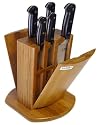 Richardsons Lazer Professional Bamboo Knife Block and 5 Knives